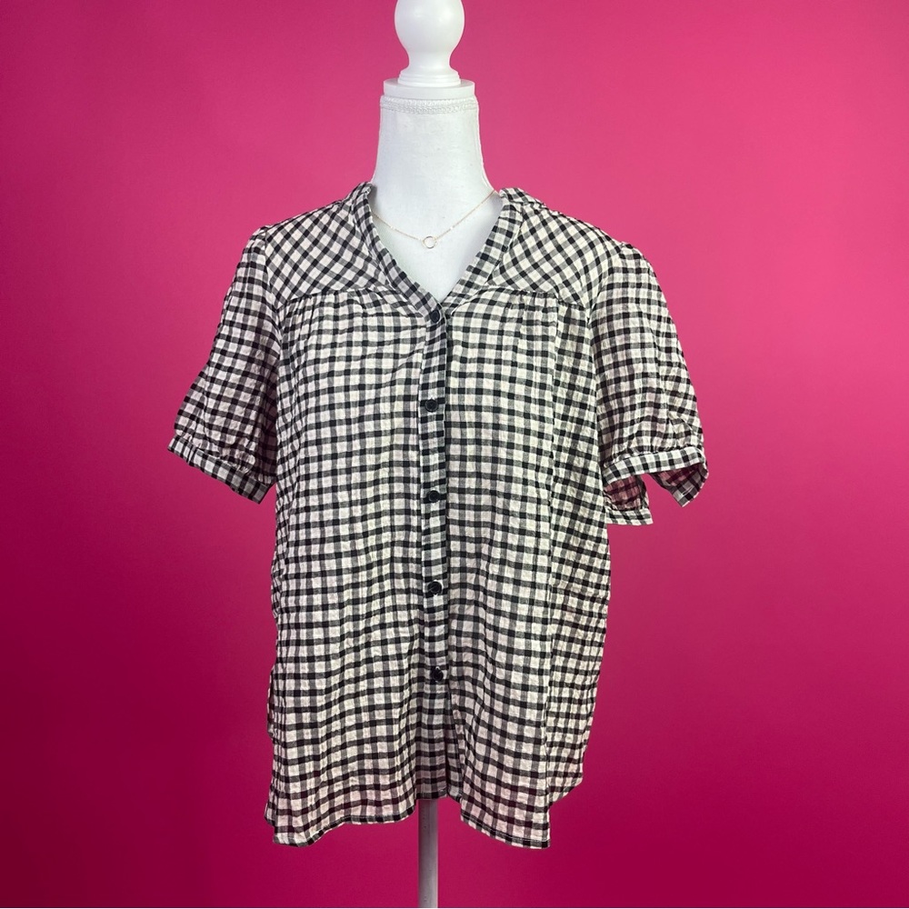 NWT Black Plaid Buttoned Shirt - The Nines by Hatch